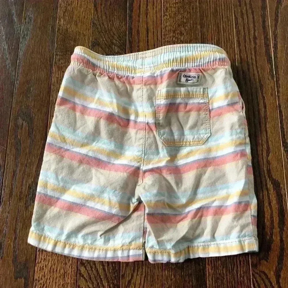 OshKosh B’gosh Boys 24M Multi-Color 3-pocket Drawstring Chino Shorts - EUC
